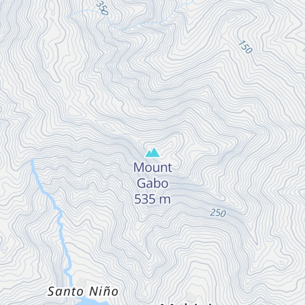 Map of Mount Gabo