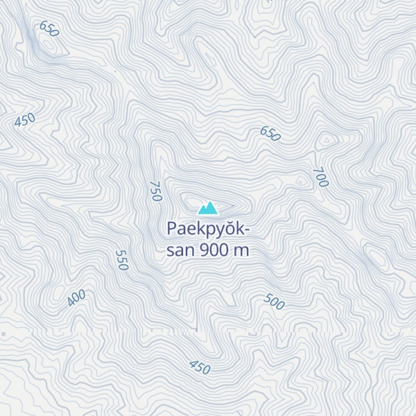 Map of Paekpyŏk-san