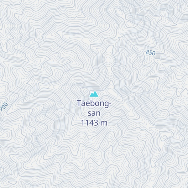 Map of Taebong-san