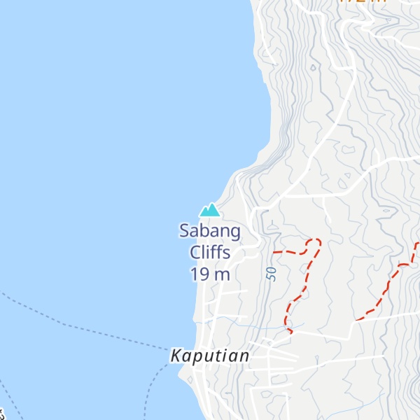 Map of Sabang Cliffs