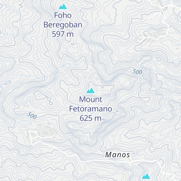 Map of Mount Fetoramano