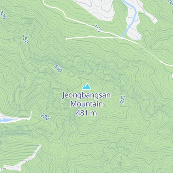Map of Jeongbangsan Mountain