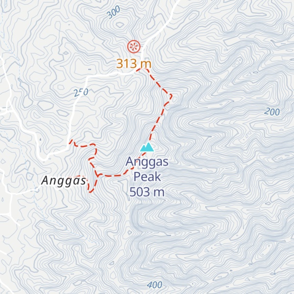 Map of Anggas Peak