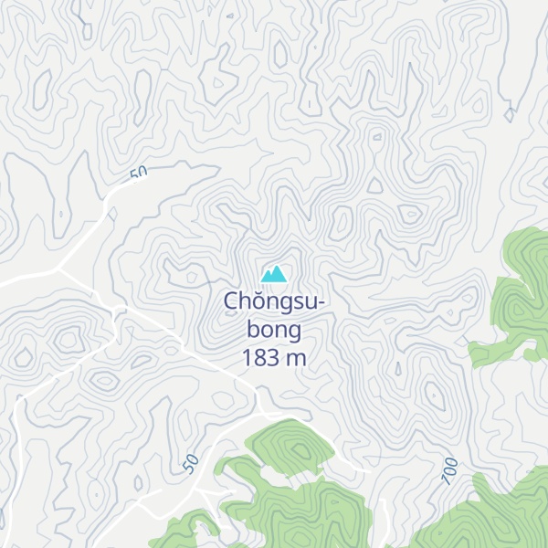 Map of Chŏngsu-bong