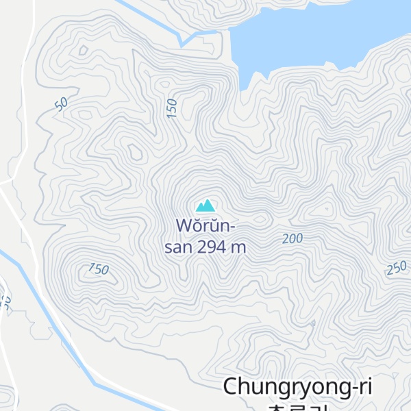 Map of Wŏrŭn-san