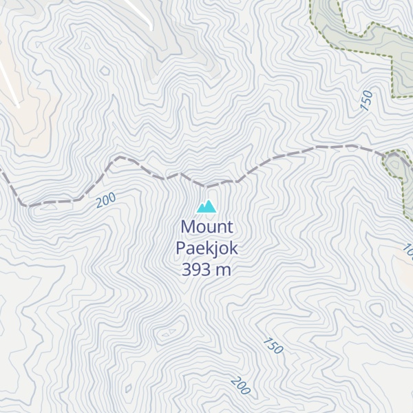 Map of Mount Paekjok