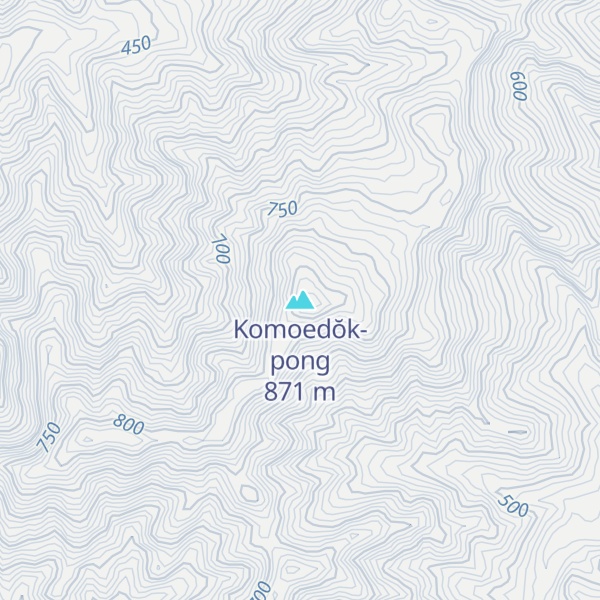 Map of Komoedŏk-pong