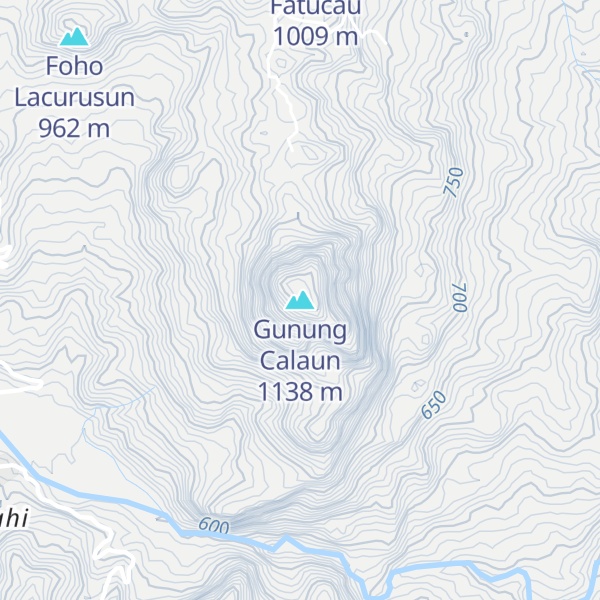 Map of Gunung Calaun