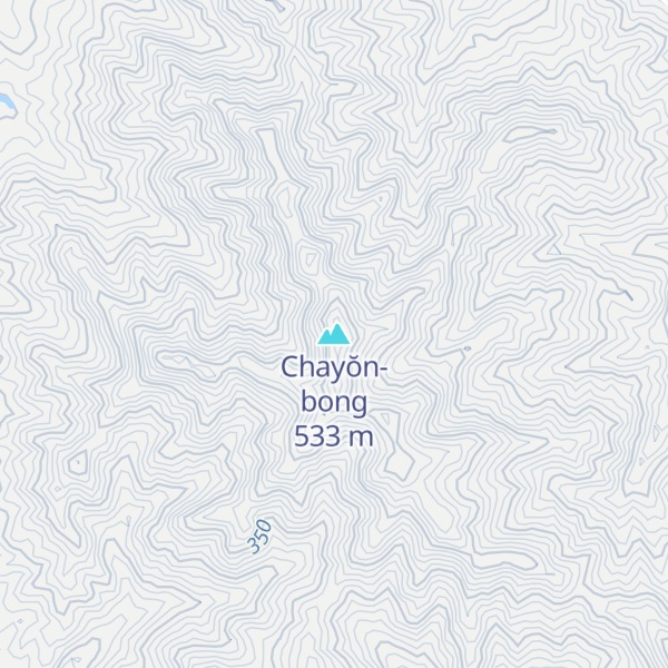 Map of Chayŏn-bong
