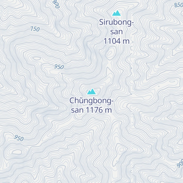 Map of Chŭngbong-san