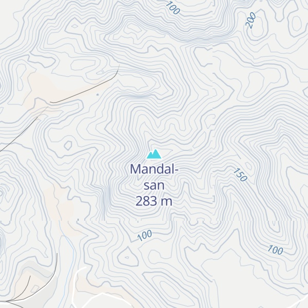 Map of Mandal-san