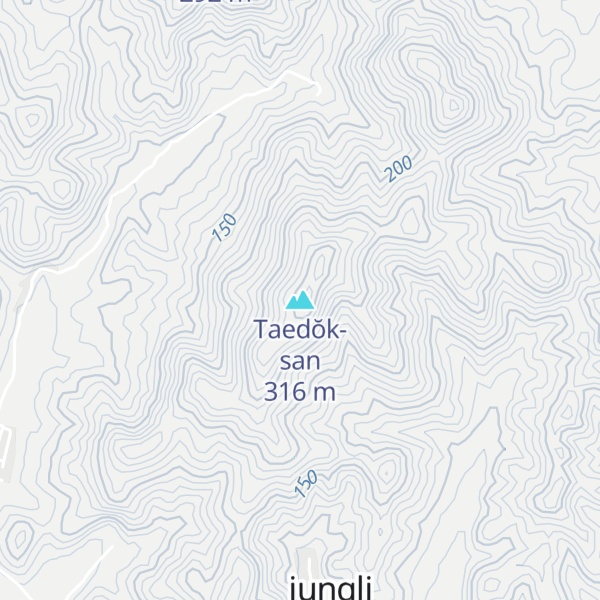 Map of Taedŏk-san