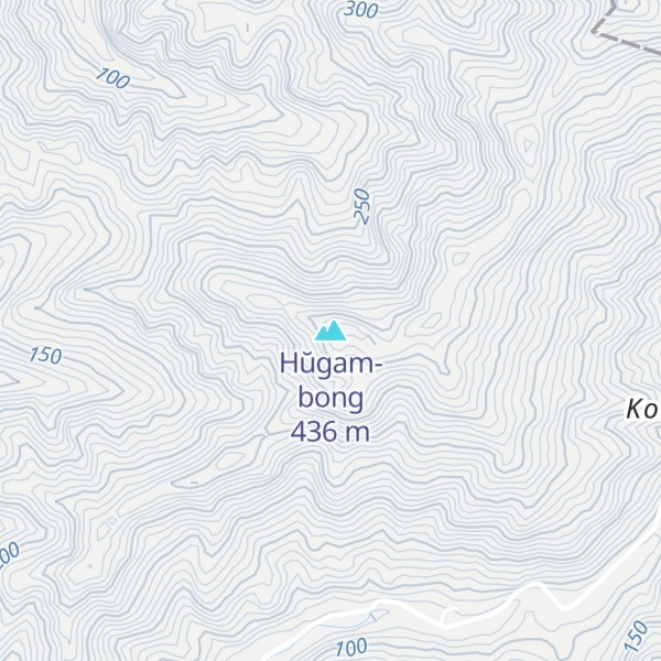Map of Hŭgam-bong