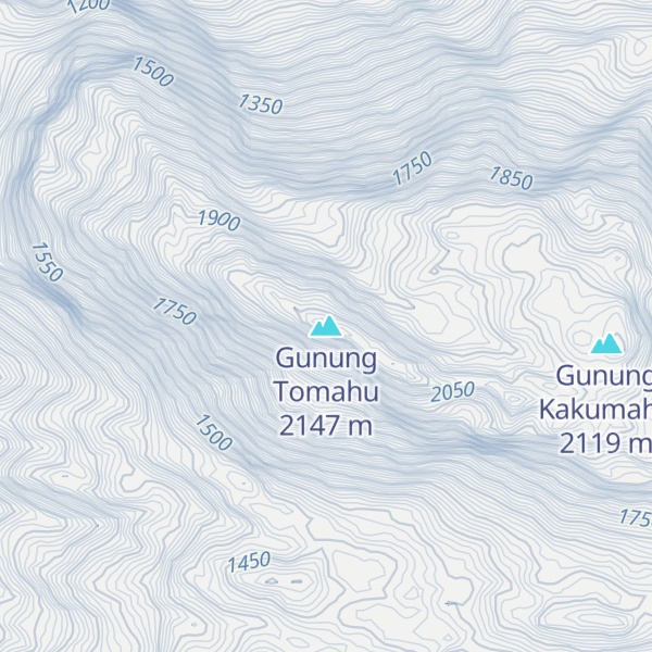 Map of Gunung Tomahu