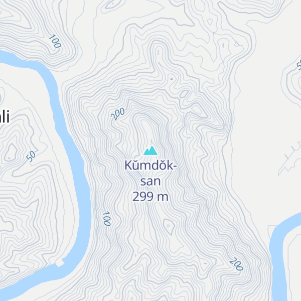 Map of Kŭmdŏk-san