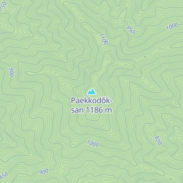 Map of Paekkodŏk-san