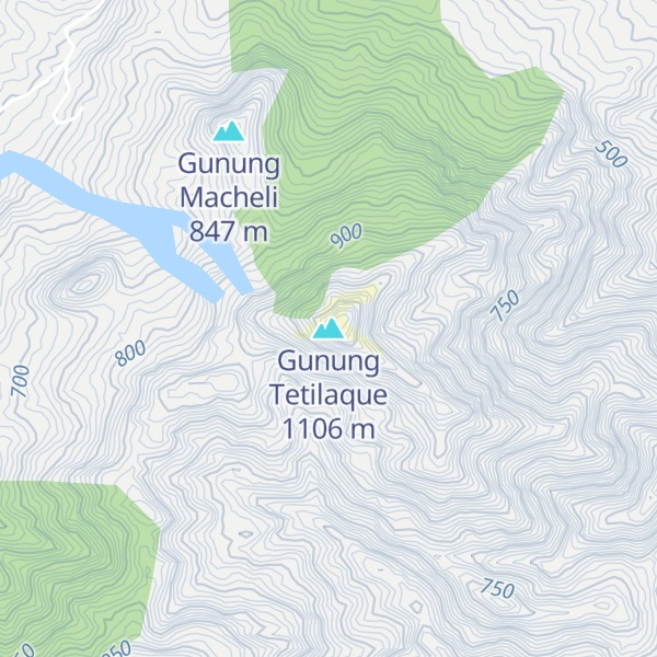 Map of Gunung Tetilaque