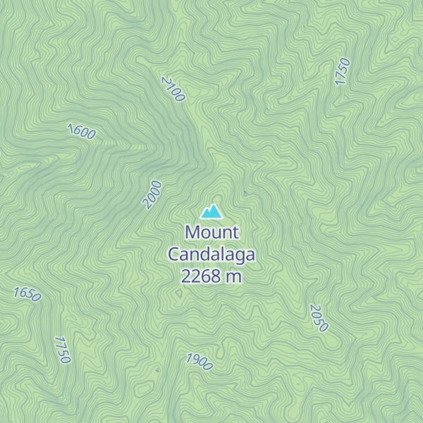 Map of Mount Candalaga