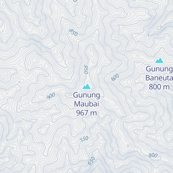 Map of Gunung Maubai