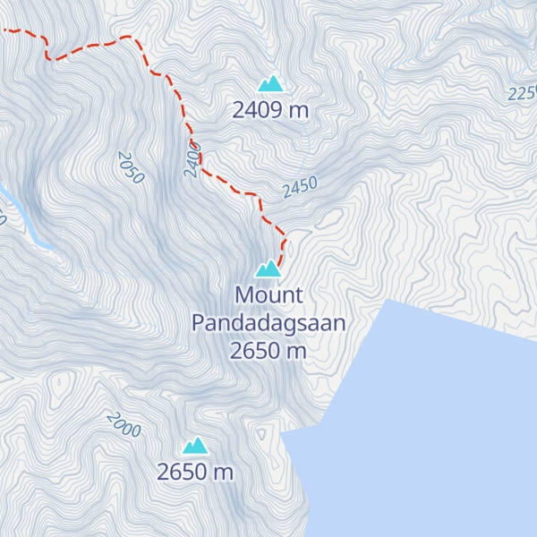 Map of Mount Pandadagsaan