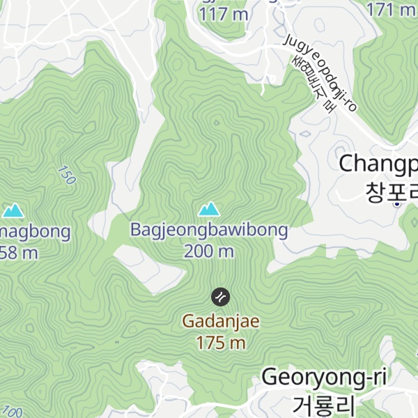 Map of Bagjeongbawibong