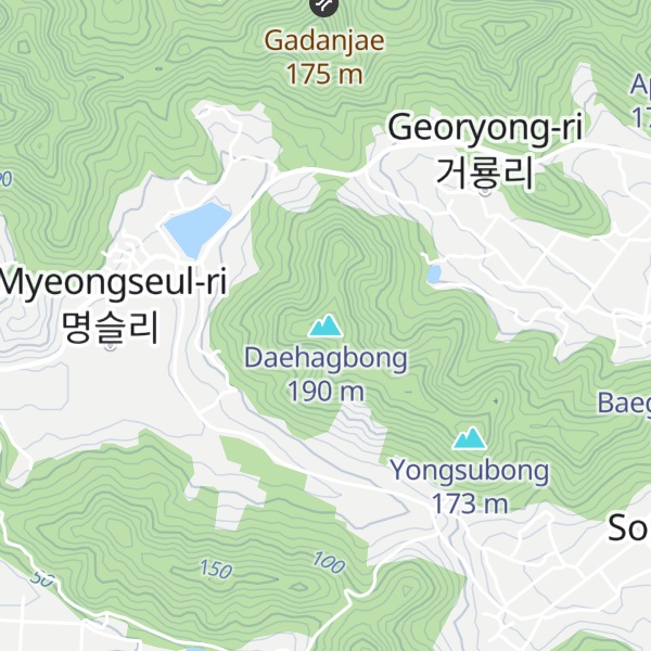 Map of Daehagbong