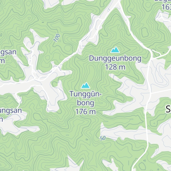 Map of Tunggŭn-bong