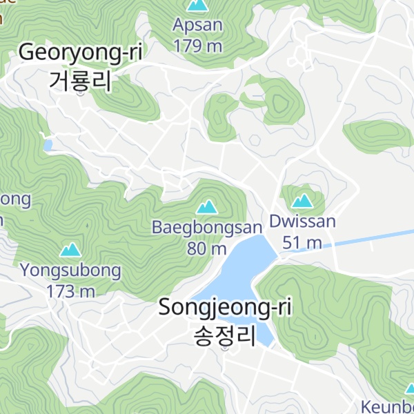 Map of Baegbongsan