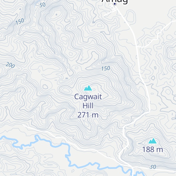 Map of Cagwait Hill