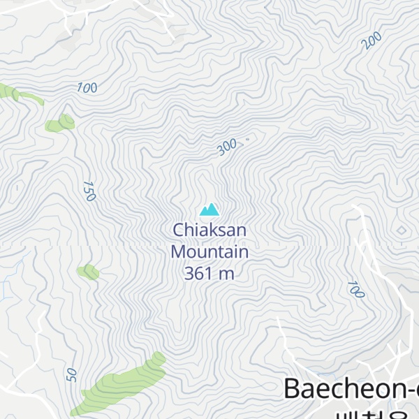 Map of Chiaksan Mountain