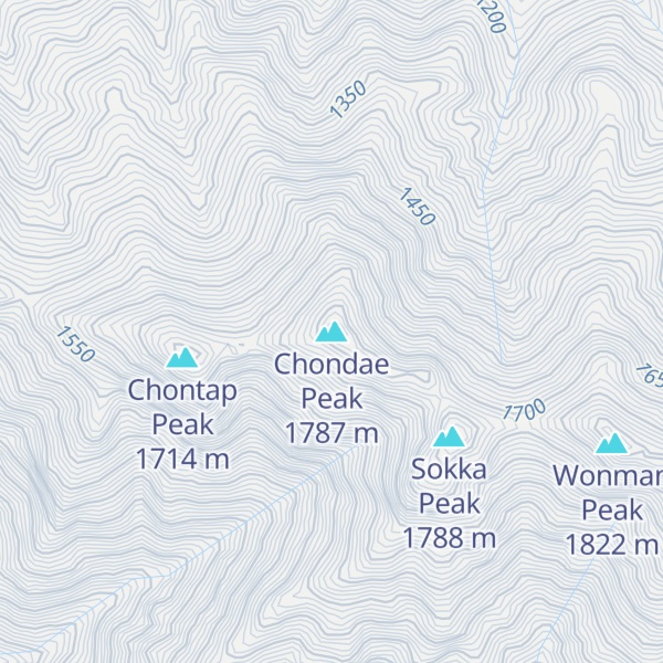Map of Chondae Peak