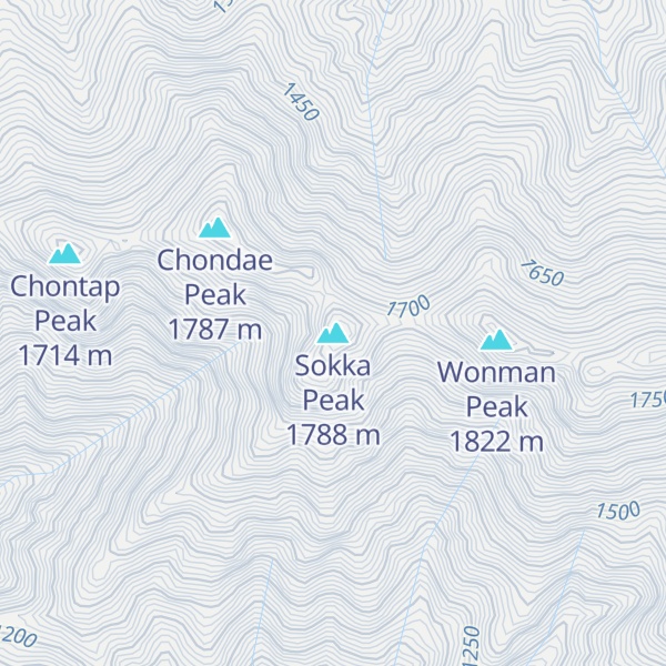 Map of Sokka Peak