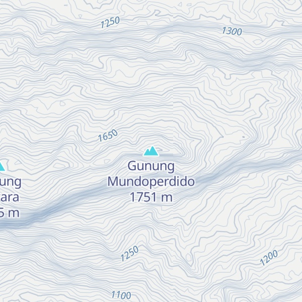 Map of Gunung Mundoperdido
