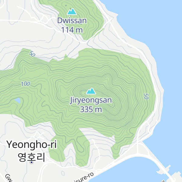 Map of Jiryeongsan