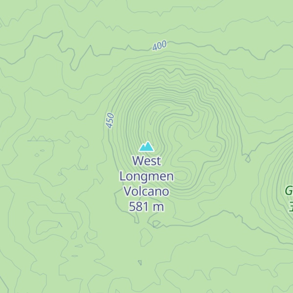 Map of West Longmen Volcano