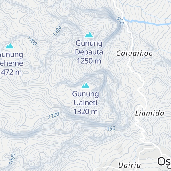 Map of Gunung Uaineti