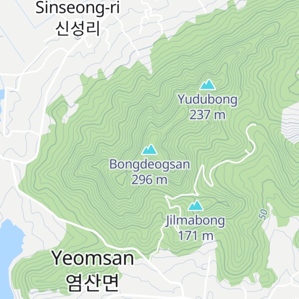 Map of Bongdeogsan