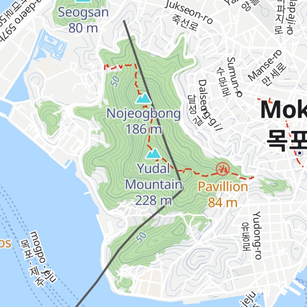 Map of Yudal Mountain