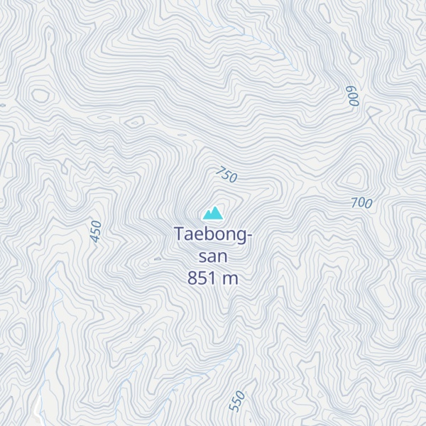 Map of Taebong-san