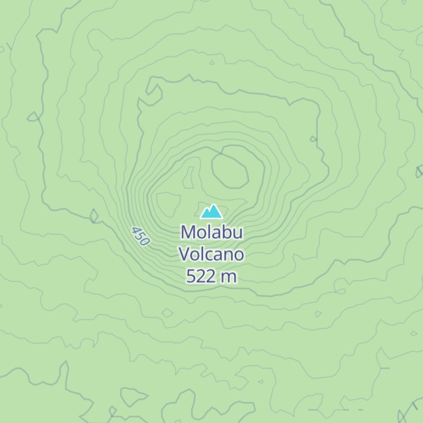 Map of Molabu Volcano