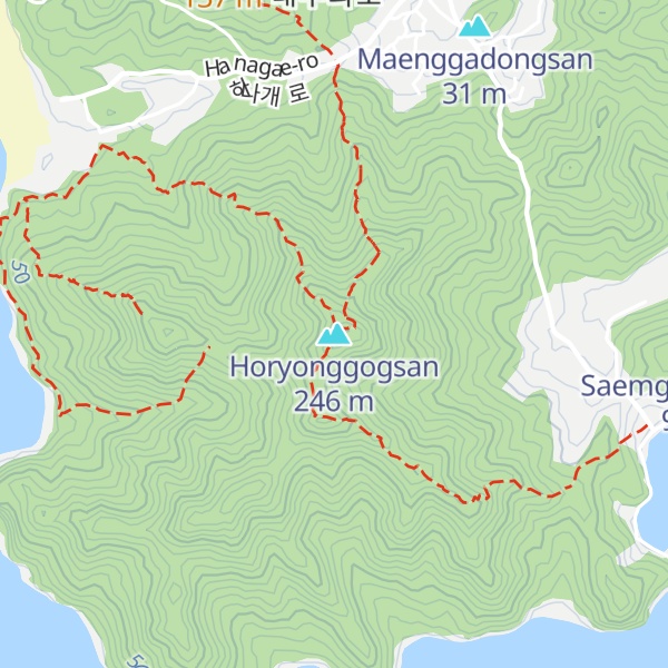 Map of Horyonggogsan