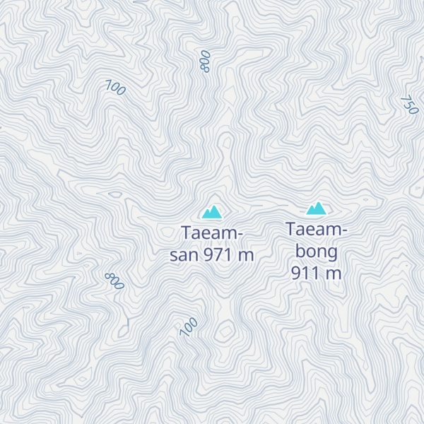 Map of Taeam-san