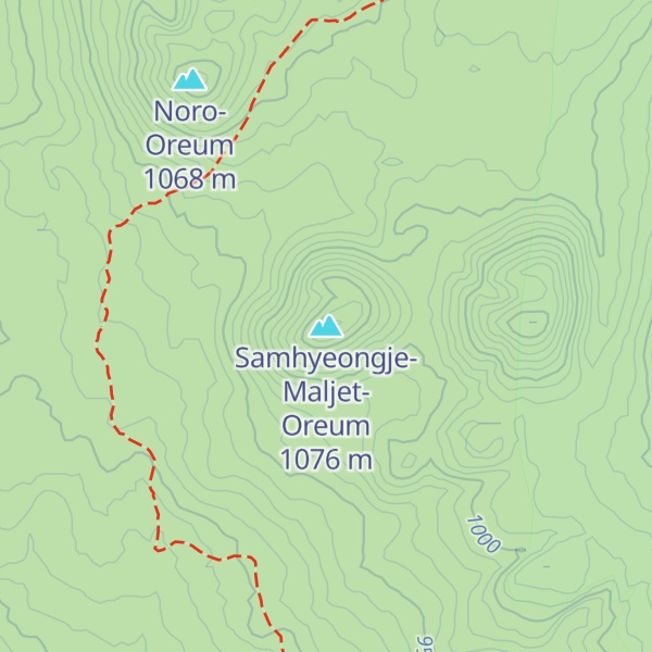 Map of Samhyeongje-Maljet-Oreum