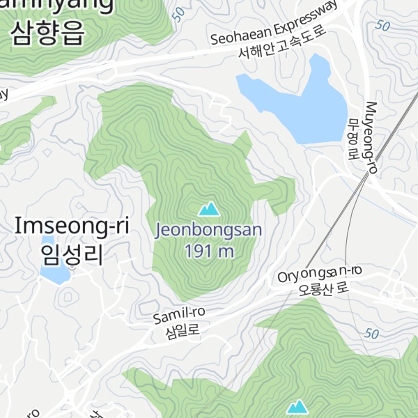 Map of Jeonbongsan