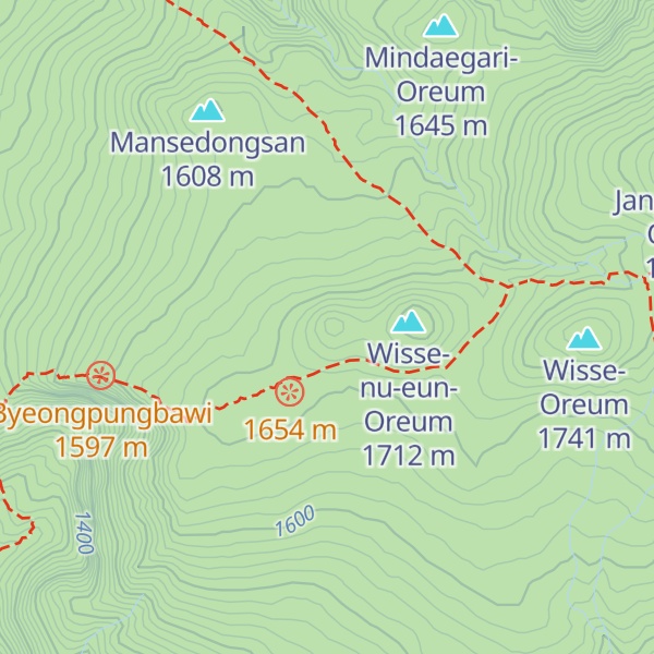Map of Wisse-jogeun-Oreum