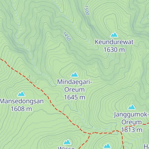 Map of Mindaegari-Oreum