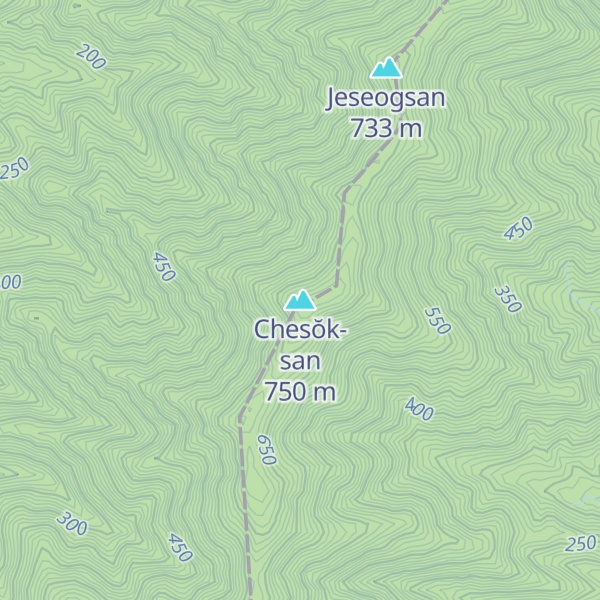 Map of Chesŏk-san