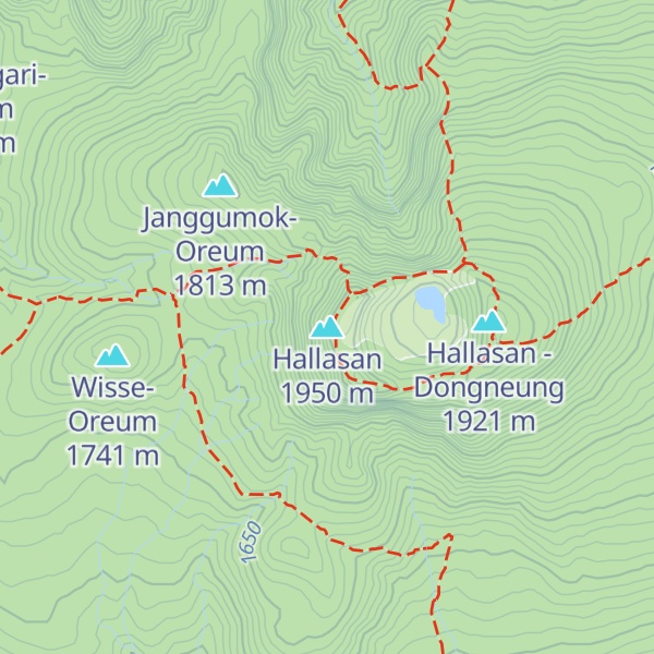 Map of Hallasan