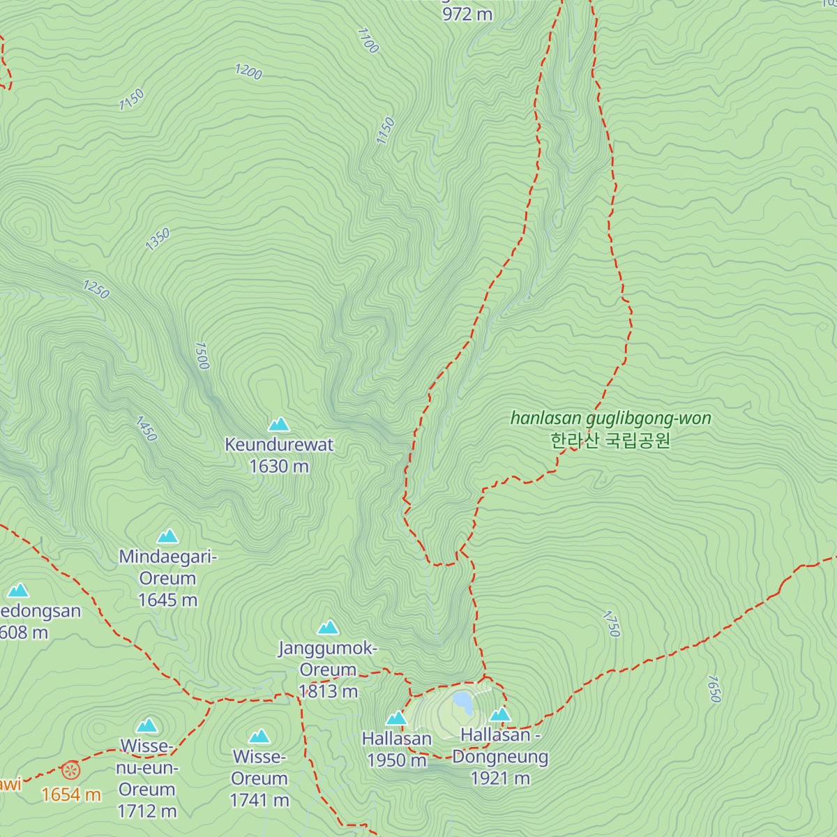 Samgakbong Peak Shelter map