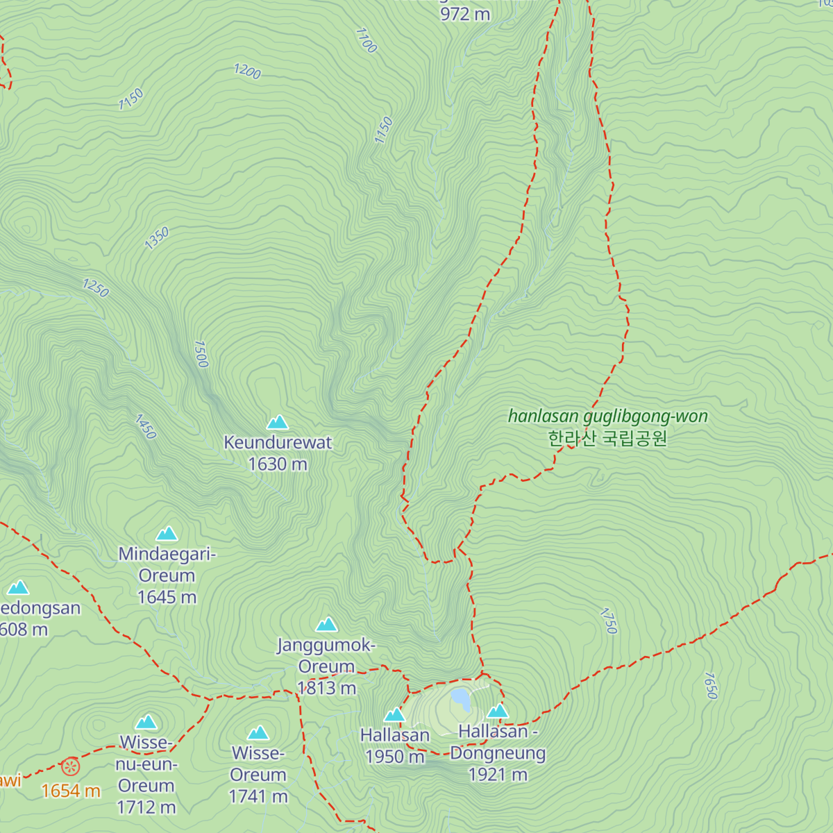 Samgakbong Peak Shelter map